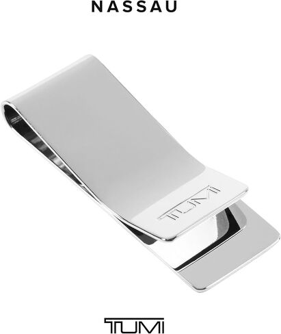 TUMI - Nassau Ballistic Etched Money Clip Wallet with RFID ID Lock for Men - Silver in Kuwait