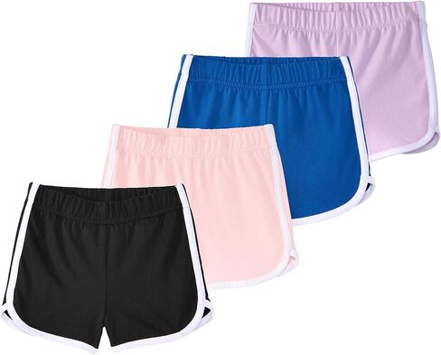 Garanimals Baby & Toddler Girl Dolphin Shorts - Machine-Washable Kid's Clothes - Size 0-6T - 4 Pack in Kuwait
