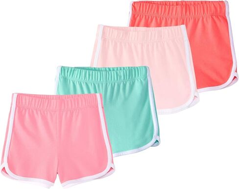 شورت دولفين للأطفال والرضع من Garanimals - ملابس أطفال قابلة للغسل في الغسالة - مقاس 0-6T - عبوة من 4 قطع in Kuwait