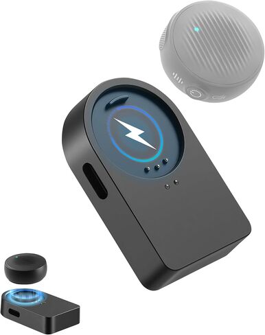 حزمة بطارية لجهاز Insta360 Mic Air، شاحن بطارية محمول حامل مغناطيسي لإكسسوارات Insta 360 Mic Air، شحن كامل إضافي، وقت تشغيل 15 ساعة، مرفق مغناطيسي وتصميم مضغوط لمدونات الفيديو in Kuwait