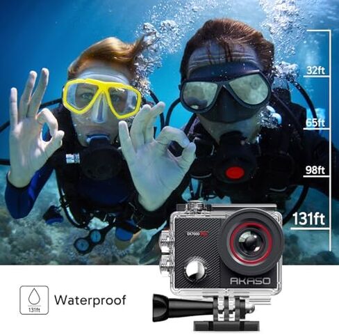 كاميرا AKASO EK7000 Pro Action مع بطاقة MicroSDXC U3 ومجموعة ملحقات قارئ بطاقة SD 3 في 1 in Kuwait