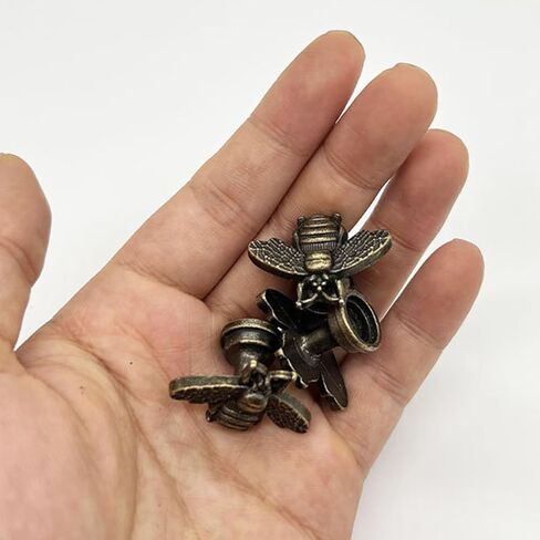 Vintage Bee Cabinet Pulls, Drawer Handles, Antique Polished Furniture Knobs, Retro Beehive Bar Hardware for Home Decor and Kitchen Cabinets (6Pcs) in Kuwait