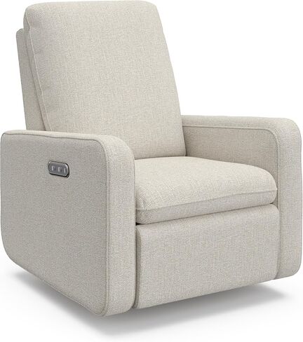Graco Teddi Power Recliner Swivel Glider، كرسي كهربائي إلكتروني، معتمد من Oeko-TEX 100، شاحن USB-A وUSB-C، توسيد وراحة ممتازة - (Dune Basketweave) in Kuwait