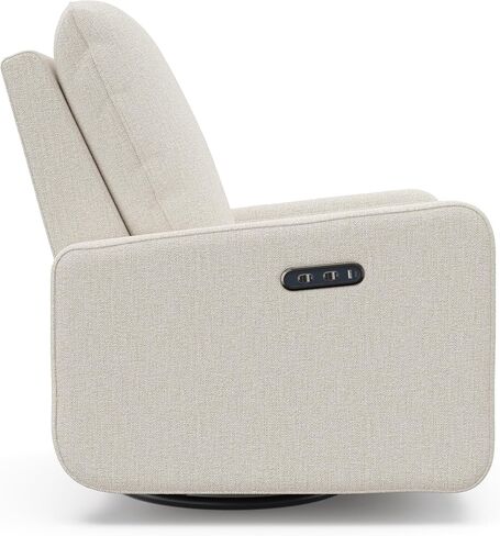 Graco Teddi Power Recliner Swivel Glider، كرسي كهربائي إلكتروني، معتمد من Oeko-TEX 100، شاحن USB-A وUSB-C، توسيد وراحة ممتازة - (Dune Basketweave) in Kuwait