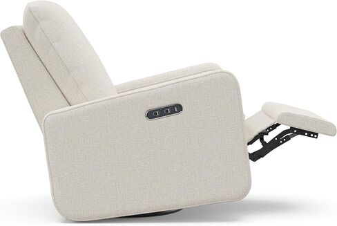 Graco Teddi Power Recliner Swivel Glider، كرسي كهربائي إلكتروني، معتمد من Oeko-TEX 100، شاحن USB-A وUSB-C، توسيد وراحة ممتازة - (Dune Basketweave) in Kuwait