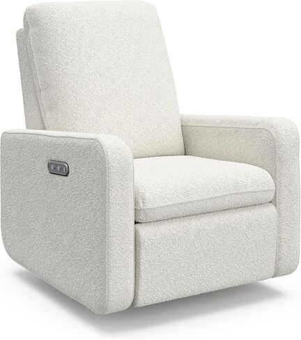 Graco Teddi Power Recliner Swivel Glider، كرسي كهربائي إلكتروني، معتمد من Oeko-TEX 100، شاحن USB-A وUSB-C، توسيد وراحة ممتازة - (Dune Basketweave) in Kuwait