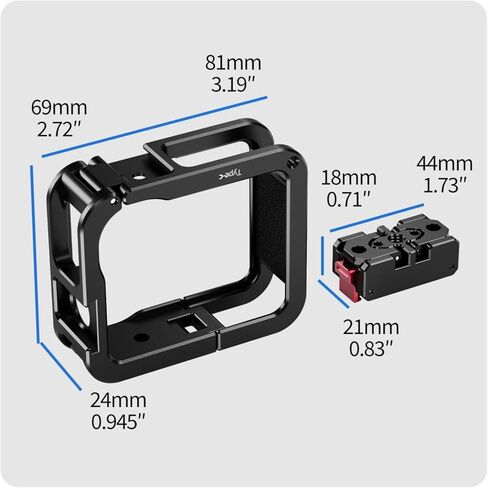 Ball Head Cage Kit Compatible with DJI Osmo Nano Aluminum Frame for Multi-Angle Shooting in Kuwait