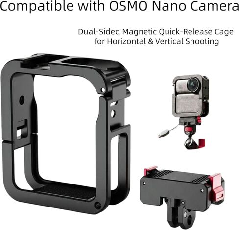 Ball Head Cage Kit Compatible with DJI Osmo Nano Aluminum Frame for Multi-Angle Shooting in Kuwait