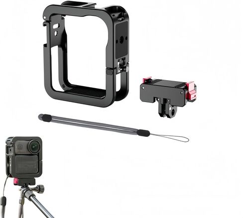 طقم قفص ألومنيوم متوافق مع DJI OSMO Nano - رأس كروي 1 بوصة + قاعدة شحن مغناطيسية، حذاء بارد مزدوج، فتحة حبل أمان (قفص + قاعدة كروية 1 بوصة) in Kuwait