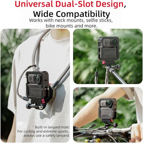 طقم قفص ألومنيوم متوافق مع DJI OSMO Nano - رأس كروي 1 بوصة + قاعدة شحن مغناطيسية، حذاء بارد مزدوج، فتحة حبل أمان (قفص + قاعدة كروية 1 بوصة) in Kuwait