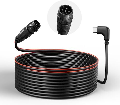 WOLFBOX 50Feet Rear Camera Replacement Cable with IP67 Waterproof Connector (6-Pin) for G900 Tripro Cabin and Bumper Versions in Kuwait