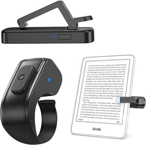 Case-Friendly Page Turner Ring for Kindle Paperwhite Oasis Kobo eReaders | Camera Camcorder Remote Controls, Page Turner Clicker for iPhone ipad Tablets with Storage Bag Raspberry in Saudi Arabia