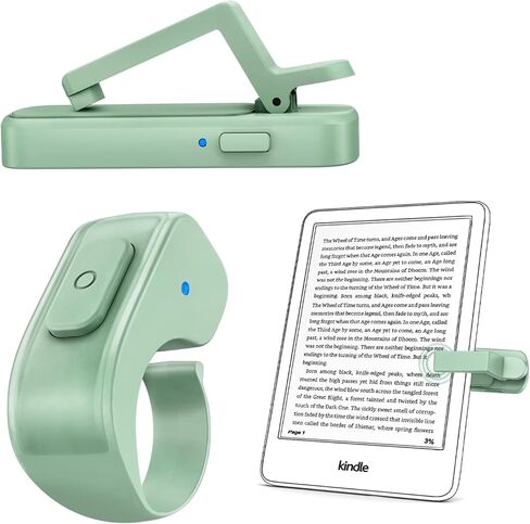 DATAFY Page Turner Ring for Kindle, Remote Control Paperwhite Oasis Scribe Kobo eReaders, Page Turner Clicker for Kindle iPhone ipad Tablets with Camera Video Record & Shutter Selfie Raspberry in Kuwait