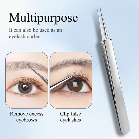 3pcs Precision Tweezers Set, Ultra-Fine Tip Stainless Steel Tweezers, Blackhead Remover, Acne Extraction Tool, Eyebrow Tweezers, Hair & Beard Gripping Tweezers for All Skin Types - Model in Kuwait
