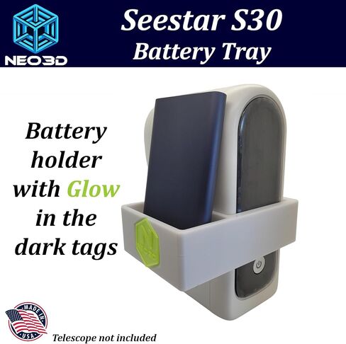 صينية بطارية Seestar S30/S30 Pro مع توهج في الظلام، صينية ملحقات، ZWO، (S30TrayGlowWhite) in Kuwait