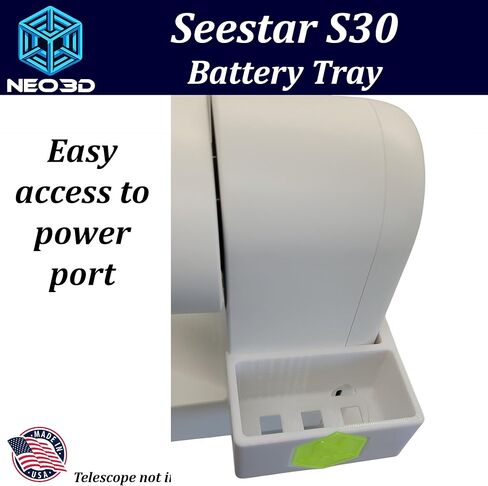 صينية بطارية Seestar S30/S30 Pro مع توهج في الظلام، صينية ملحقات، ZWO، (S30TrayGlowWhite) in Kuwait