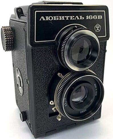 كاميرا LOMO Lubitel-166B اتحاد الجمهوريات الاشتراكية السوفياتية TLR متوسطة الحجم 6 × 6 | عدسة مزدوجة منعكسة | خمر السوفياتي (متجدد) in Kuwait
