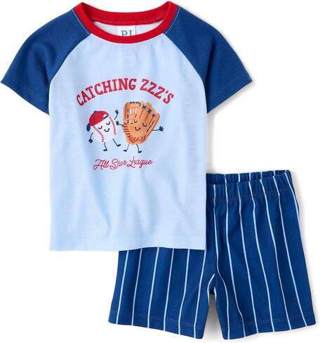 The Children's Place Baby Boys' And Newborn Snug Fit 100% Cotton Sleeve Top and Shorts 2 Piece Pajama Set in Saudi Arabia