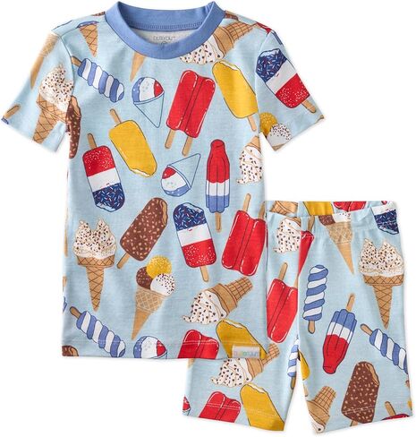 Butterblu Shade Snug-fit 2-Piece Toddler Pajamas 100% Organic Cotton Short Sleeve Top and Shorts for Boys & Girls​ in Kuwait