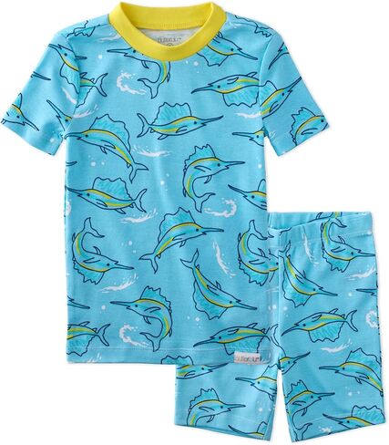Butterblu Shade Snug-fit 2-Piece Toddler Pajamas 100% Organic Cotton Short Sleeve Top and Shorts for Boys & Girls​ in Kuwait