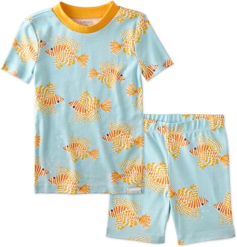 Butterblu Shade Snug-fit 2-Piece Toddler Pajamas 100% Organic Cotton Short Sleeve Top and Shorts for Boys & Girls​ in Kuwait