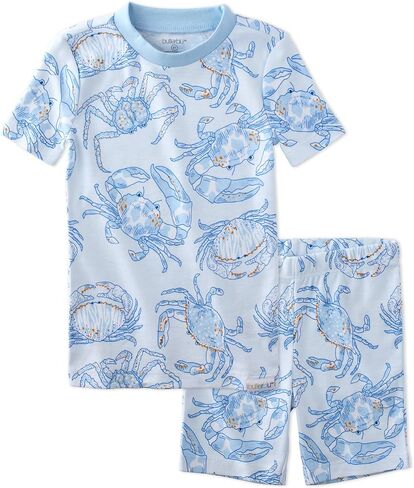 Butterblu Shade Snug-fit 2-Piece Toddler Pajamas 100% Organic Cotton Short Sleeve Top and Shorts for Boys & Girls​ in Kuwait