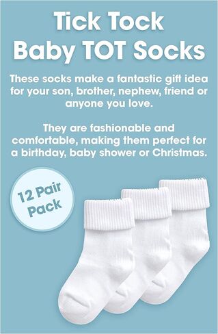 Sock Snob - 12 Pairs Multipack Babies Plain Cute Soft Cotton Socks in Kuwait