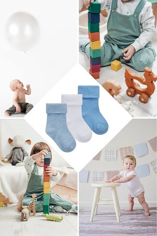 Sock Snob - 12 Pairs Multipack Babies Plain Cute Soft Cotton Socks in Kuwait