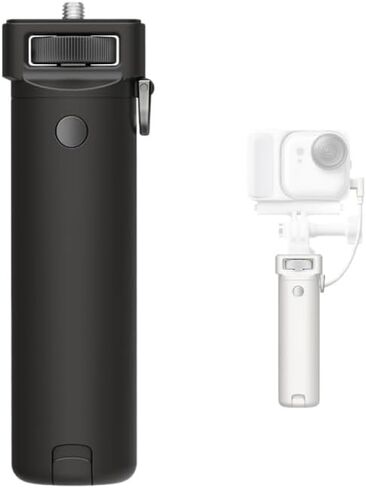 مقبض شحن بقدرة 5000 مللي أمبير في الساعة مع حامل ثلاثي مدمج، متوافق مع GoPro، متوافق مع DJI، متوافق مع Insta360، PC+ABS، للتصوير الخارجي أثناء السفر (أبيض) in Kuwait