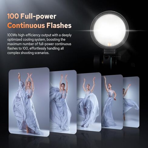 Godox AD100 Pro II AD100Pro II جيب فلاش ستروب خارجي، 100Ws 2.4G TTL 1/8000s HSS Monolight، إعادة تدوير 0.01-1.5s، 490 ومضة طاقة كاملة، مصباح تشكيل LED، GODOX AD 100 Pro II مع مؤشر اللون in Kuwait