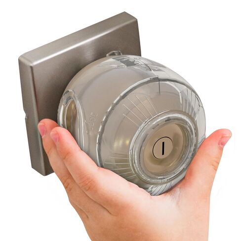 Child Safety Door Knob Cover (4 Pack) Hard-to-Remove Dual-Lock Door Handle Covers for Kids – Reusable Baby Proof Door Knob Locks – Installs Easily, No Tools Needed (Semi-Clear) in Kuwait