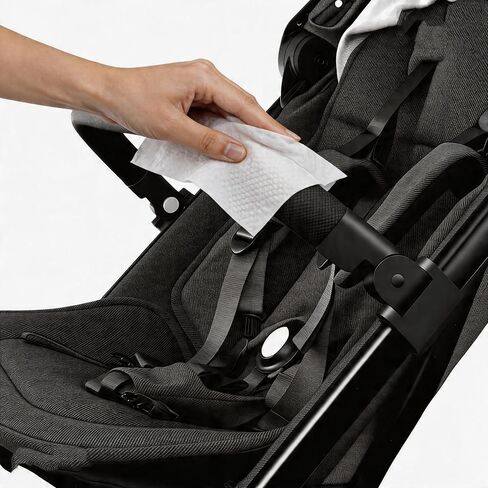 Foldable Bumper Bar Compatible with AER+ and AER Strollers, One-Hand Open Armrest, Easy Attach & Remove, Comfortable Grip Handle for Baby Toys(Charcoal Black) in Kuwait