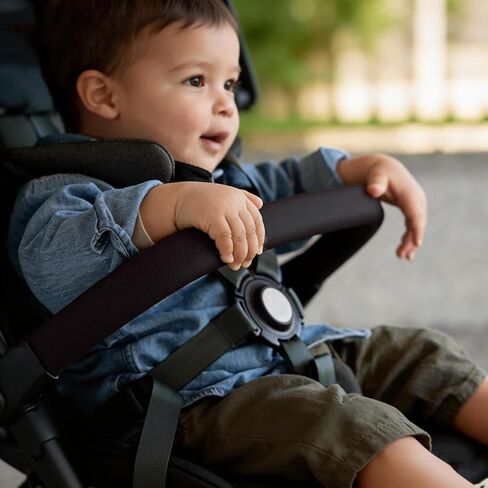 Foldable Bumper Bar Compatible with AER+ and AER Strollers, One-Hand Open Armrest, Easy Attach & Remove, Comfortable Grip Handle for Baby Toys(Charcoal Black) in Kuwait