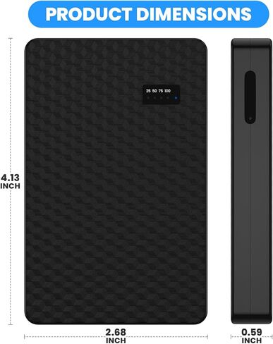 Hidden Camera Portable Charger 2K Full HD Cameras with WiFi and Night Vision 5000mAh Battery Wireless Mini Nanny Cam for Home Security Indoor Motion Detection in Kuwait