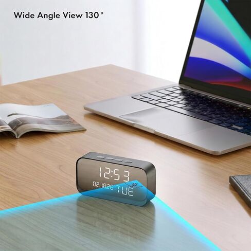 Clock Camera – Nanny Cam with 1080P HD Video, AI Motion Detection, Night Vision, Dual-Band 2.4/5GHz WiFi, Bluetooth Setup, Local & Cloud Storage, Indoor Security Camera for Home & Office in Kuwait