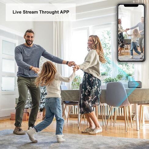 Clock Camera – Nanny Cam with 1080P HD Video, AI Motion Detection, Night Vision, Dual-Band 2.4/5GHz WiFi, Bluetooth Setup, Local & Cloud Storage, Indoor Security Camera for Home & Office in Kuwait