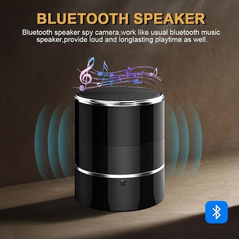 Hidden Spy WiFi Camera in Bluetooth Speaker with 240° Viewing Angle,Hd 1080P,Wireless Security Cameras,Nanny Cams Phone App,Motion Activated for Home Offices Store(2.4G /5G) in Kuwait