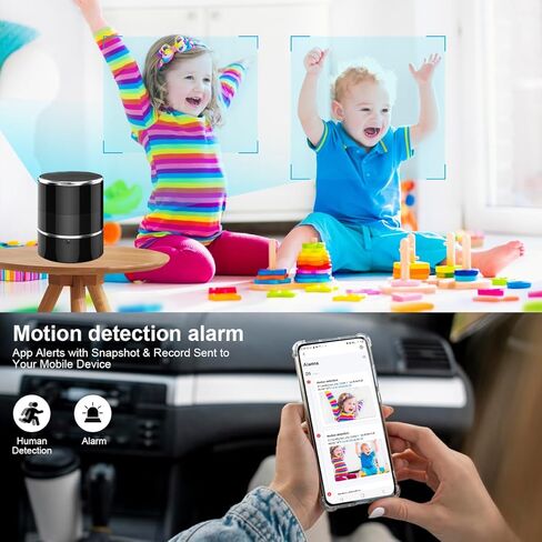 Hidden Spy WiFi Camera in Bluetooth Speaker with 240° Viewing Angle,Hd 1080P,Wireless Security Cameras,Nanny Cams Phone App,Motion Activated for Home Offices Store(2.4G /5G) in Kuwait