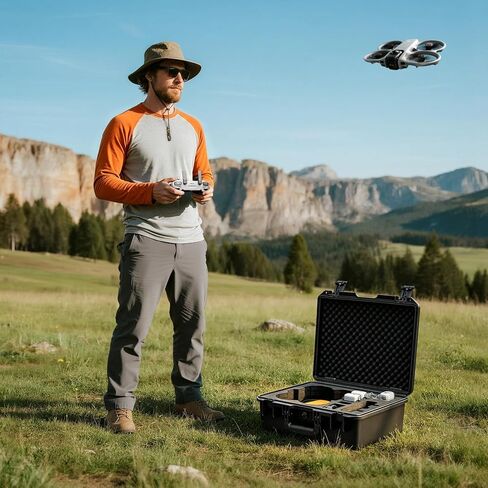 جراب Lykus Titan AT300 مقاوم للماء لهاتف DJI Avata 360، RC2/RC-N3، يناسب ما يصل إلى 7 بطاريات وملحقات في Fly More Combo [الجراب فقط] in Kuwait