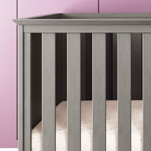 Child Craft Atwood Crib and Dresser Nursery Set, 2-Piece, Includes 3-in-1 Convertible Crib and 3-Drawer Dresser, Grows with Your Baby (Lunar Gray) in Saudi Arabia