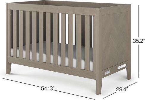 Child Craft Kieran Crib and Dresser Nursery Set, 2-Piece, Includes 3-in-1 Convertible Crib and 3-Drawer Dresser, Grows with Your Baby (Crescent Gray) in Kuwait