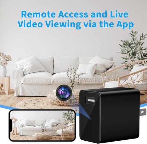 كاميرا مراقبة HiSpyCam WiFi - كاميرا مربية لاسلكية صغيرة بدقة FHD 1080P - جهاز مراقبة صغير للأطفال - تخزين محلي/سحابي in Kuwait