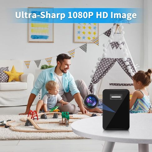 كاميرا مراقبة HiSpyCam WiFi - كاميرا مربية لاسلكية صغيرة بدقة FHD 1080P - جهاز مراقبة صغير للأطفال - تخزين محلي/سحابي in Kuwait