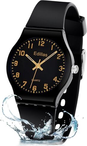 Edillas Kids Teens Watch Analog for Girls Boys,50M Waterproof Stylish Watch for Kids,Students Teens Girls Boys with Soft Silicone Strap Watch for Kids Teens Girls Boys Over 8 Years Old in Kuwait