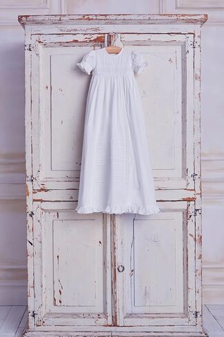 kissy kissy Baby Girls Nicole Christening Baptism Gown & Hat Set, White, 12-18 Months in Saudi Arabia
