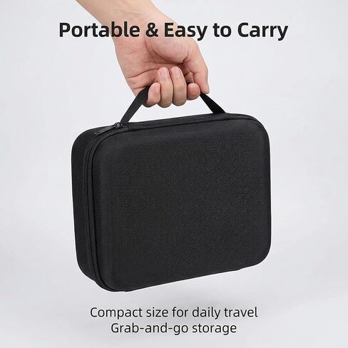 Hard Shell EVA Carrying Case, Shockproof Waterproof Dustproof Storage Case with Mesh Pocket for Handheld Air Duster Compressed Air Vacuum Endoscope and Accessories, Black in Kuwait