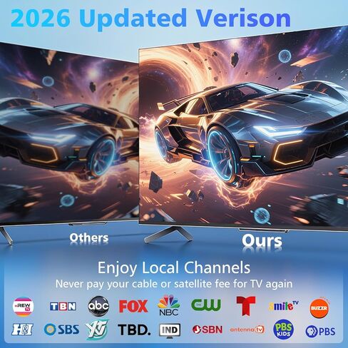 RidaaFri TV Antenna for Smart TV Indoor, HD Digital Antenna with Strong Magnetic Base, 360° Rotation for Enhanced Reception of Local Channels in 4K 1080P, 16FT Coax Cable in Saudi Arabia