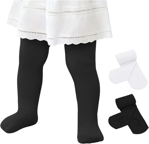 Century Star Girls Footed Tights 2 Pack-Soft Stretch Tights for Toddler and Kids in Kuwait