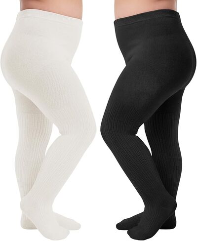 Century Star 2 Pack Baby Girls Cable Knit Tights - Seamless Stretch Waist Leggings for Toddler Infant Daily School Wear 0-6T in Saudi Arabia