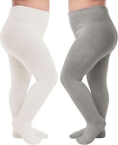Century Star 2 Pack Baby Girls Cable Knit Tights - Seamless Stretch Waist Leggings for Toddler Infant Daily School Wear 0-6T in Saudi Arabia